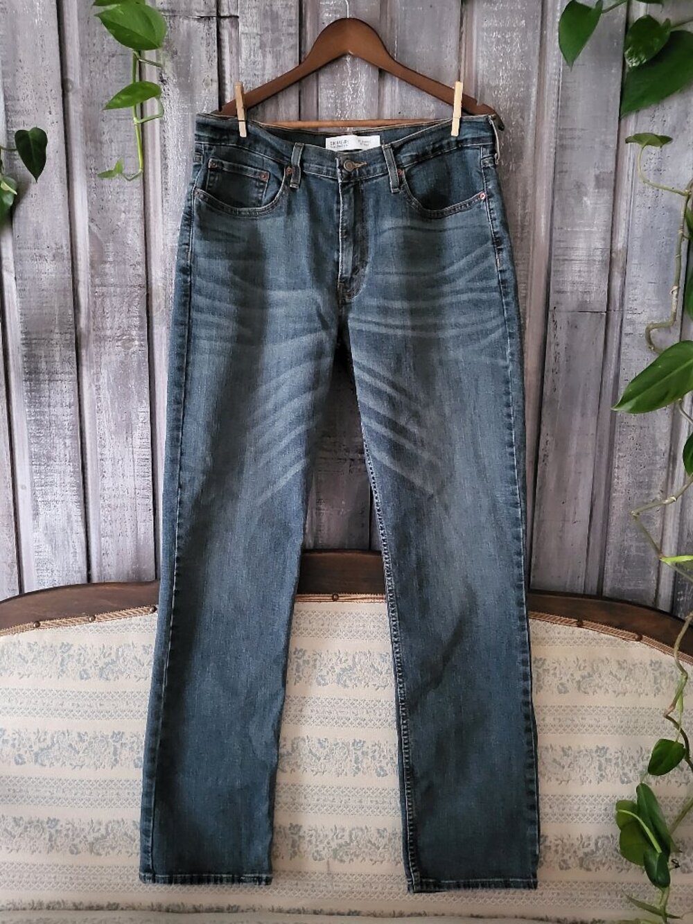 Signature by Levi Strauss S51 Straight Jeans Leg Flex 34x34 Wash Blue Men's